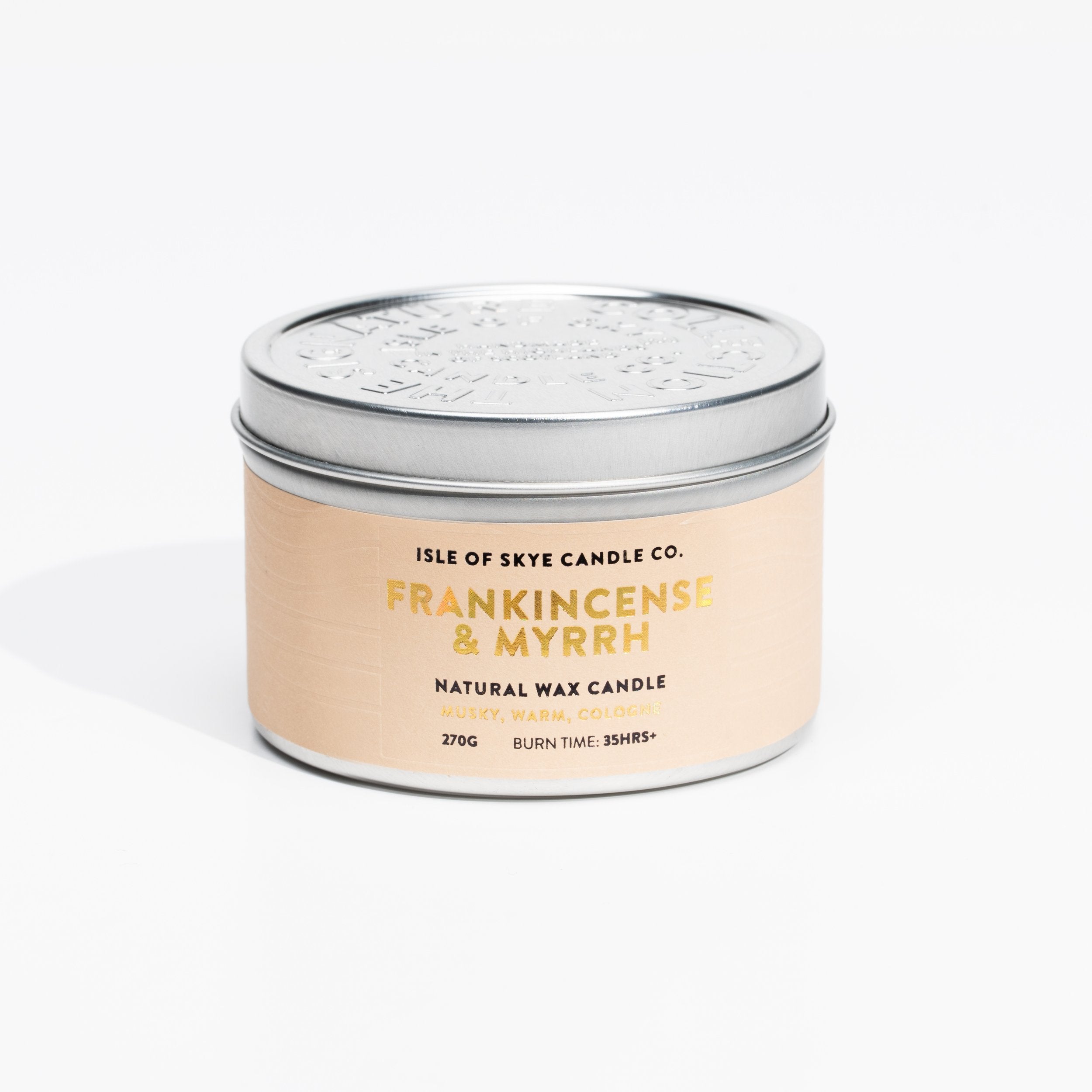 Frankincense & Myrrh tin candle