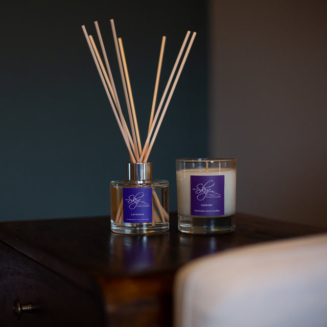 Lavender Reed Diffuser and Small Tumbler Skye Candles Isle of Skye Candle Co.