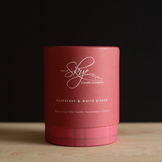 Raspberry & White Ginger Candle