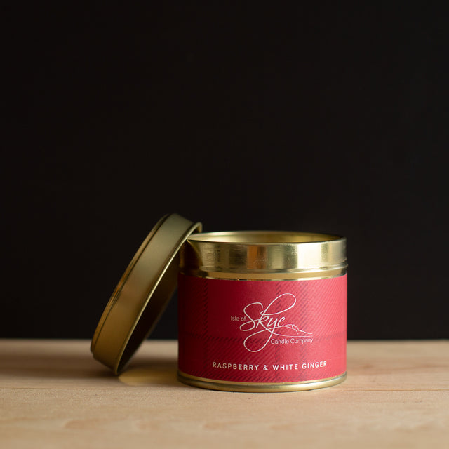Raspberry & White Ginger Travel Container