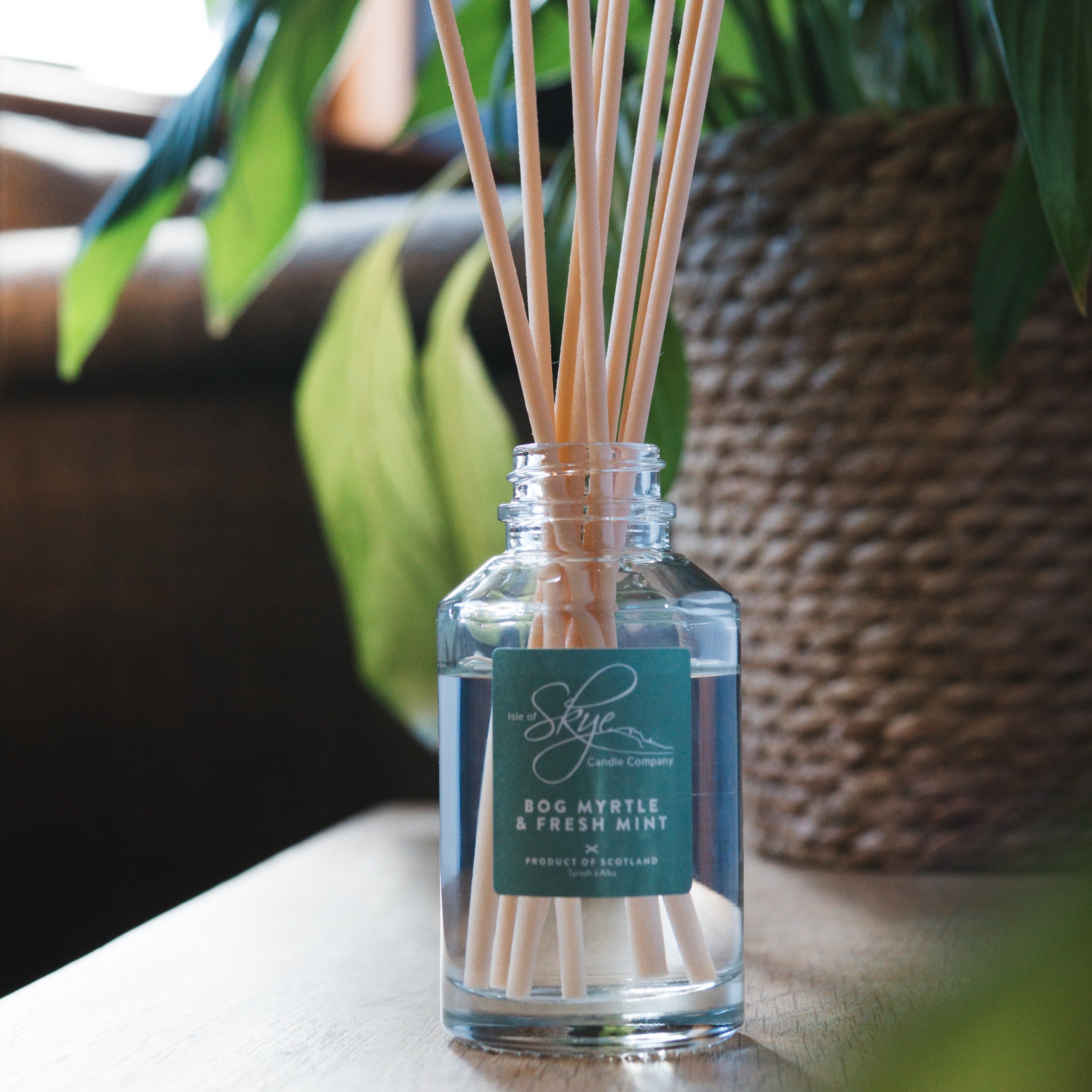 bog myrtle & fresh mint reed diffuser lifestyle