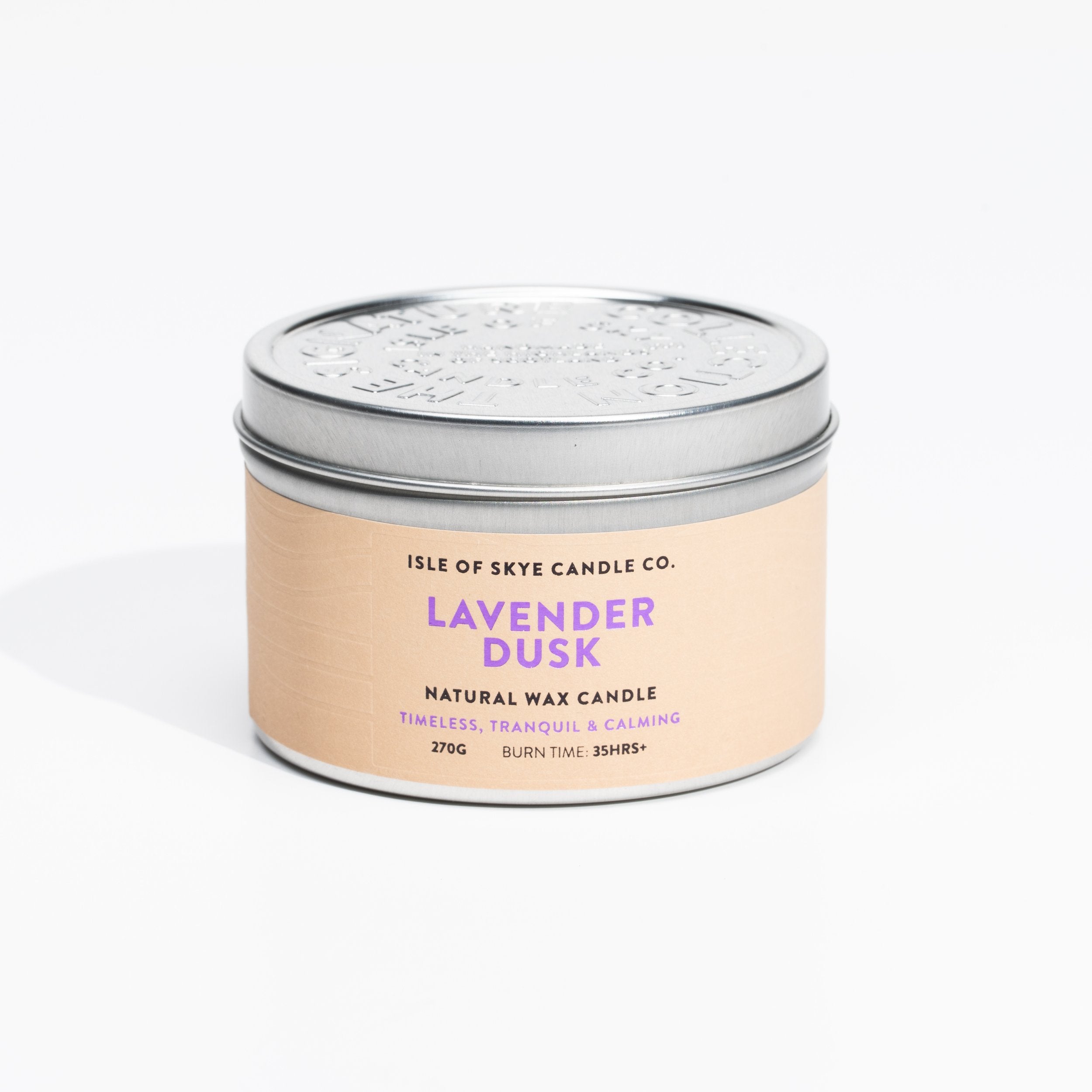Lavender Dusk tin candle