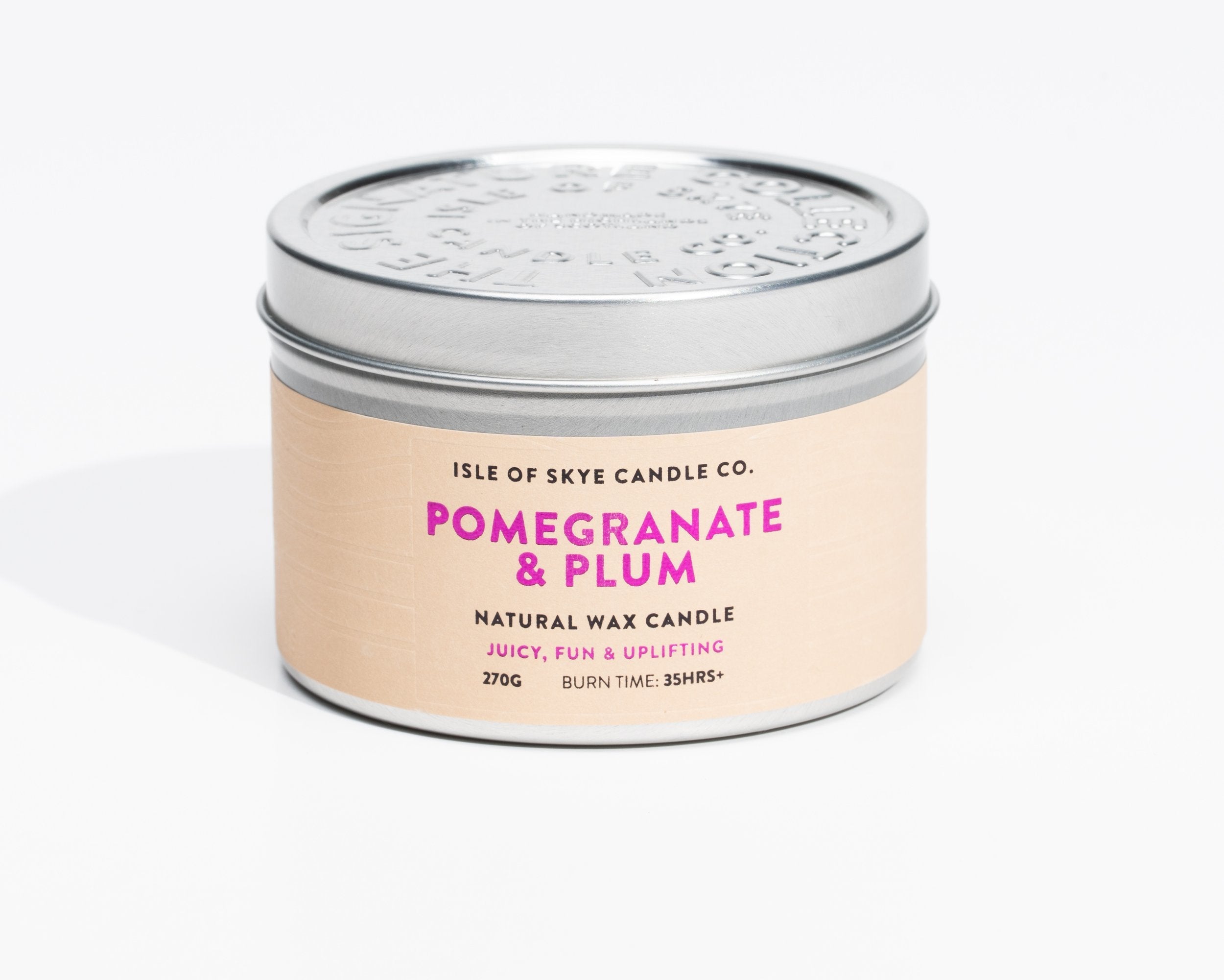 Pomegranate & Plum tin candle