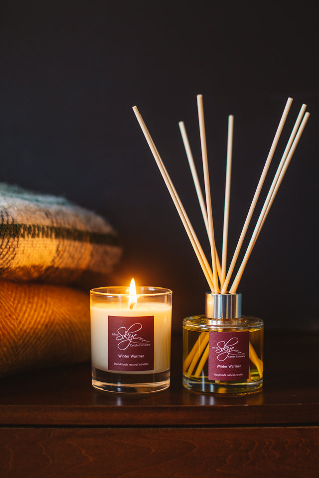 Winter Warmer Reed Diffuser Lifestyle Skye Candles Isle of Skye Candle Co.