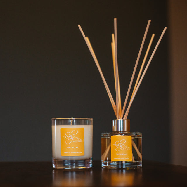 Lemongrass Reed Diffuser and Small Tumbler Skye Candles Isle of Skye Candle Co.