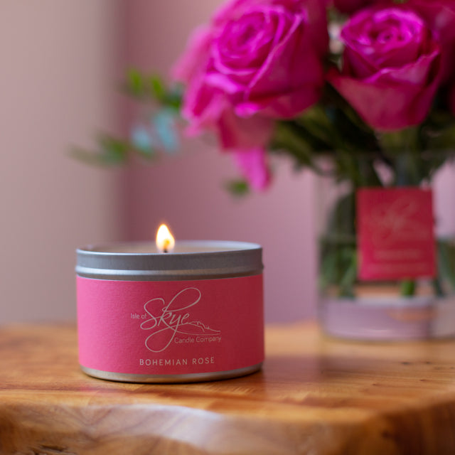 Bohemian Rose Travel Container Skye Candles Isle of Skye Candle Co.