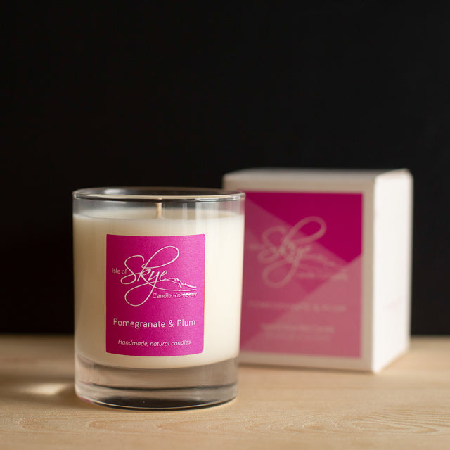 Pomegranate & Plum Small Tumbler and Box Skye Candles Isle of Skye Candle Co.